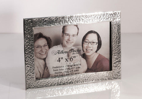 4x6 Hammered Pewter  Picture Frame