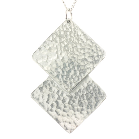 Hammered Square Pendant